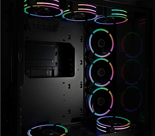 EZDIY-FAB 120mm Dual Frame RGB PWM Fans for PC Case,Addressable RGB Case Fan with Fan Hubs,5V ARGB 3-pin Motherboard Sync,ASUS Aura Sync-5-Pack