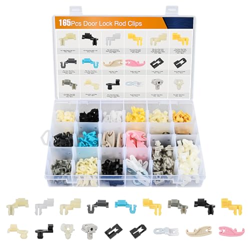Image of GOOACC 165Pcs Door Lock Rod & Tailgate Handle Retainer Clip Assortment