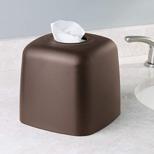 Idesign Olivia Metal Facial Tissue Box Cover, Boutique Container For Bathroom Vanity Countertops, 5.5" X 5.5" X 5.75", Bronze,26881 #TOP1