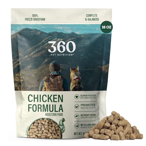360 Pet Nutrition Freeze-Dried Raw Dog Food – Chicken Recipe