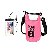 Fácil de usar: Sólo tienes que colocar tu equipo en bolsa waterproof,agarrar la correa tejida superior y enrollarla hacia abajo de 3 a 5 veces, luego abrochar la hebilla para completar el sellado,un proceso rápido.