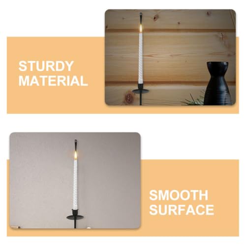 Apliques de pared rústicos de hierro negro minkissy, portavelas decorativo moderno 4
