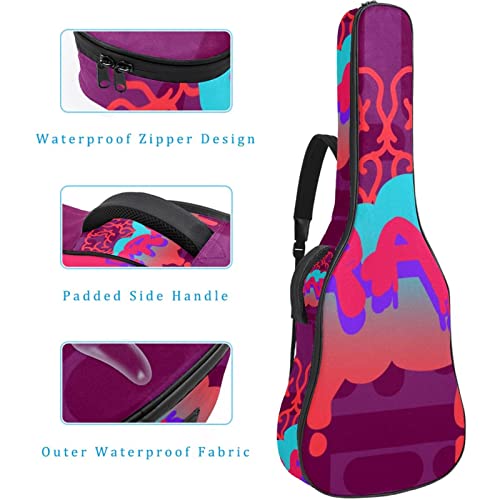 Housse de transport étanche pour guitare avec bandoulière réglable Motif alphabet graffiti, Multicolore 01., 42.9×16.9×4… - Les Beatles, Paul McCartney, John Lennon, RIngo Starr, George Harrison Housse de transport étanche pour guitare avec bandoulière réglable Motif alphabet graffiti, Multicolore 01., 42.9x16.9x4… – Image 5