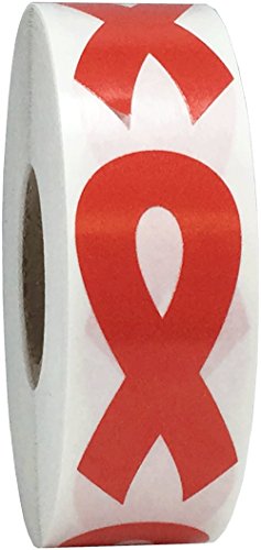 Étiquettes autocollantes rouges de sensibilisation rondes de 51 mm