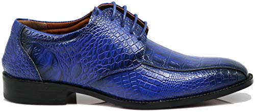 Image of Gator3N Men's Alligator Crocodile Print Oxfords Fashion Lace Up Dress Shoes