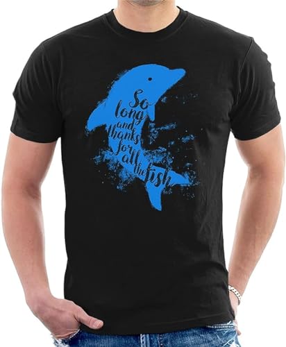 So Long And Thanks For All The Fish Hitchhikers Guide To The Galaxy Men'S T-Shirt Black Xlblackxl