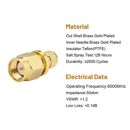 Conector macho SMA para cable coaxial LMR240 (10 unidades) miniatura 2