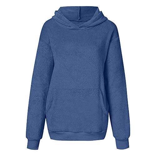 Women's Warm Long Sleeves Pullover Sweatshirts Winter Fluffy Hoodie Top Elegant Hooded Pullover Jumper Plus Size - Thumbnail 4