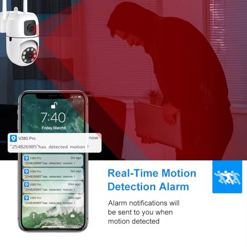 Image of Maizic Smarthome Dual Lens Mini Fox | 5+5MP WiFi CCTV Camera with PTZ & Fixed View | AI Motion Detection, Color Night Vision, 2-Way Audio, 360 Coverage, App Remote Access