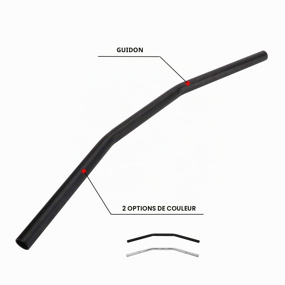 Barre de traînée universelle de guidon de moto de 25mm 7/8 "pour Sportster Cruiser XL 883 1200 Chopper personnalisé Softail Dyna Street Bob noir