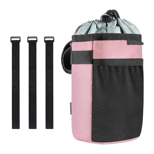Sacoche de guidon avec compartiment en filet rose pour cintre