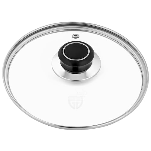 GRÄWE Glasdeckel mit Edelstahlring Ø 16 cm inkl. Dampfaustritt, spülmaschinengeeignet, Topfdeckel, Pfannendeckel, Universaldeckel, hitzebeständiger Deckel GRÄWE Glasdeckel mit Edelstahlring Ø 16 cm inkl. Dampfaustritt, spülmaschinengeeignet, Topfdeckel, Pfannendeckel, Universaldeckel, hitzebeständiger Deckel
