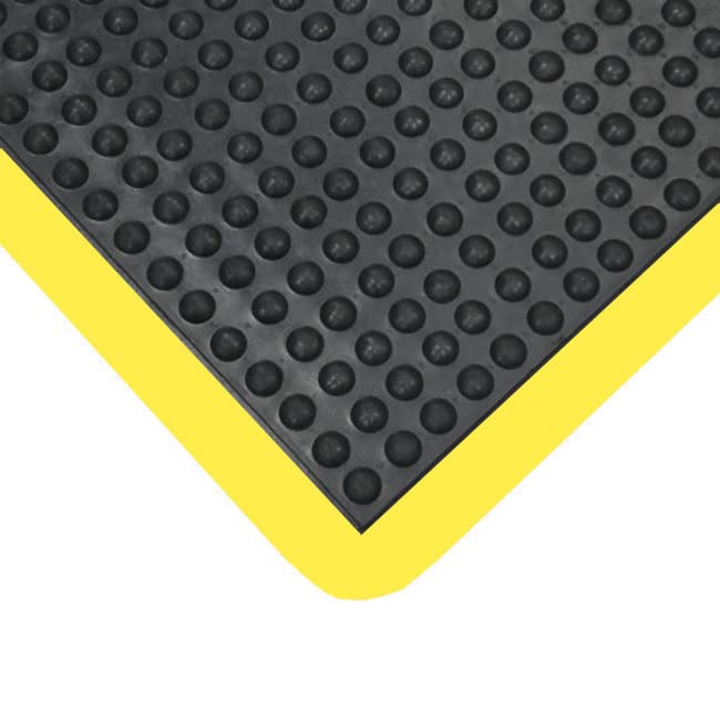 Vivol Tappetino ergonomico 60 x 90 cm nero giallo antiscivolo antiaffaticamento