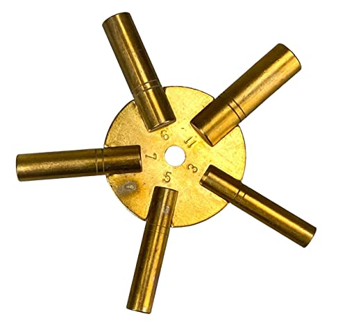 Hawk Importers, Inc Jewel Tool Universal Brass Clock Key Winder Set | 2 Piece Set Includes Odd Even Numbers | Great For Windig Grandfather Clocks, Antique Clocks, Watchmakers, Watch Repairs #TOP2