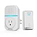 TECKNET Wireless Doorbell, Plug-through Door Bell, IP66 Waterproof Doorbells, 1300ft Cordless Rang Door Bell Ringer Wireless, 60 Ringtones & 5 Level Volume, 0-110 dB Doorbell Chime for Home/Classroom
