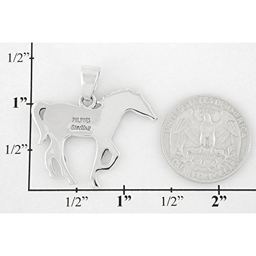 Turquoise Network Horse Necklace Sterling Silver Genuine Gemstones & Gemstones with 20" Chain4