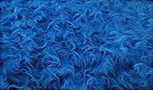StoffBook LANGHAAR FLOKATI FELL DIY REQUISITEN FOTOSHOOTING KARNEVAL BEKLEIDUNG (Royalblau,...