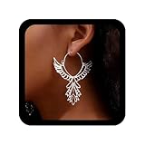 Les boucles d'oreilles creuses en forme d'ailes d'ange de l'image conviennent à la plupart des femmes, le bonheur a besoin d'être partagé.raffiné et élégant