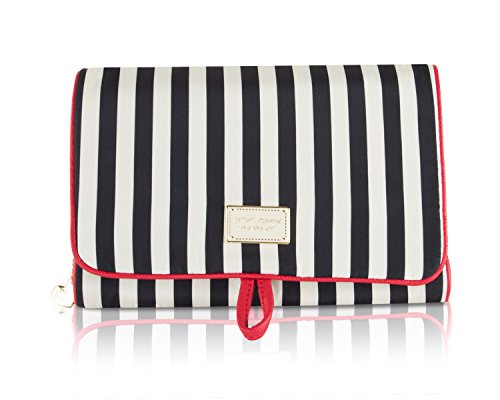 Betsey Johnson Fold Out Cosmetic Case- Stripe