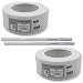Produktbild DEWEPRO 2 St. KNAUF® Kurt Fugendeckstreifen - 25m Rolle - reißfester Papier-Bewehrungsstreifen zur Verspachtelung von Gipskartonplatten und Gipsfaserplatten - im Set inkl. 2 St Zimmermannsbleistift