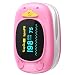 Children Fingertip Pulse Oximeter Blood Oxygen Saturation Monitor for Baby Kids and Pediatric with OLED Screen and Batteries (Pink)