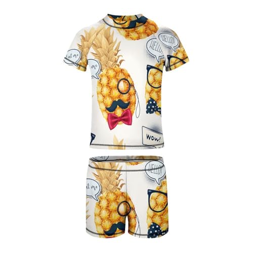 High Detailed PineappleChildren's Swimsuits Boys Two Piece Suit7-9Y（120cm）2
