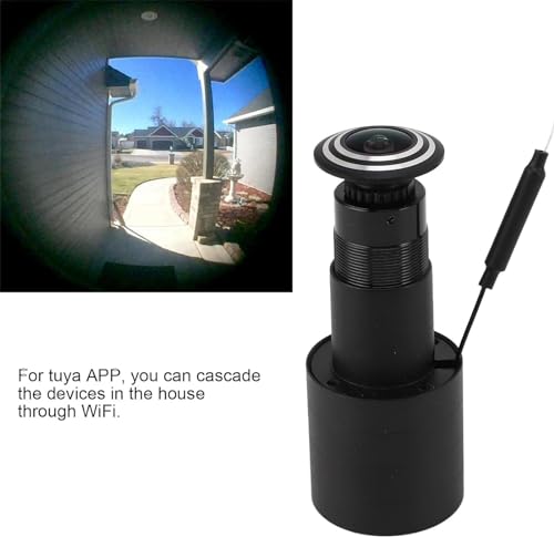 Cámara inteligente de puerta 1080P HD con visión de gran angular de 150°, audio bidireccional remoto y conectividad WiFi para una mejor vigilancia de seguridad en el hogar