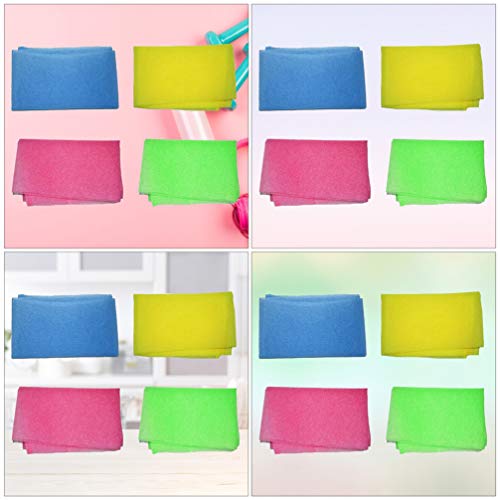 EXCEART 8Pcs Beauty Huid Bad Wassen Handdoek Exfoliërende Bad Doek Dubbelzijdig Exfoliërende Nylon Badhanddoek Voor… - Image 3