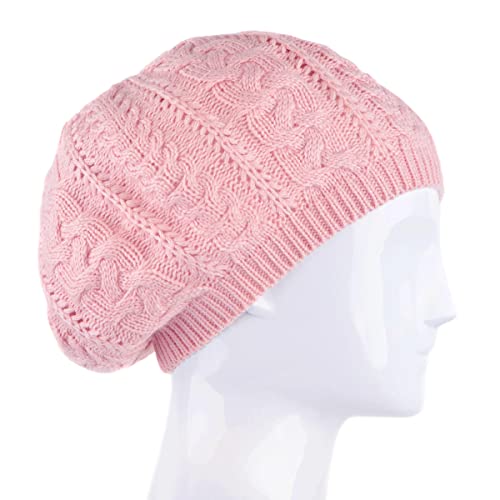 Image of Nollia Soft Knit Solid Color Beanie, Chic, and Lightweight Crochet Knitted Style Beanie Hat for Women, One Size Slouchy Hat