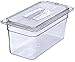 Carlisle FoodService Products Storplus Food Storage Container Food Pan, Chafing Pan for Catering, Buffets, Restaurants, Polycarbonate (Pc), 1/3 Size 6 Inches Deep, Clear, (Pack of 6)