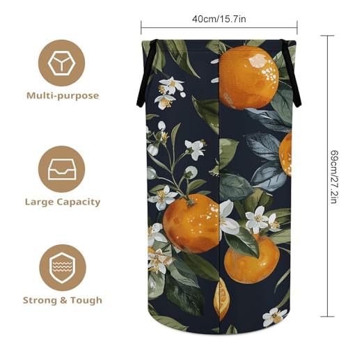 Panier à linge imperméable pliable orange grand format - 3