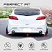 MagicDrift Rear Bumper Lip Diffuser Spoiler, Compatible with 2010-2013 Mazda 3 Hatchback (Dual Exhaust Bumper), MS Style PU Rear Lower Splitter Protector, Unpainted Black, 3PC
