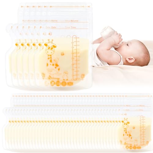 45 Uds Bolsas leche Materna, 250 ml Bolsa leche Materna Congelada, Bolsas lactancia Materna, libre de BPA, Congelable, Bolsas Separadas, Ahorro de Espacio.