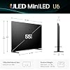 Hisense 55 Class U6 Series Mini-LED 4K UHD Smart Fire TV (55U65QF, 2025 Model) - QLED, Native 144Hz, HDR10+, Dolby Vision IQ, Dolby Atmos, Game Mode Pro, ALLM, Alexa Built in, Black