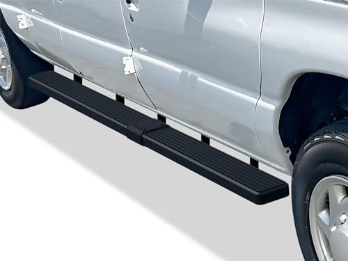 Estribos Tuxtreme Acero Inoxidable 6 pulg Negro Mate Ford Econoline