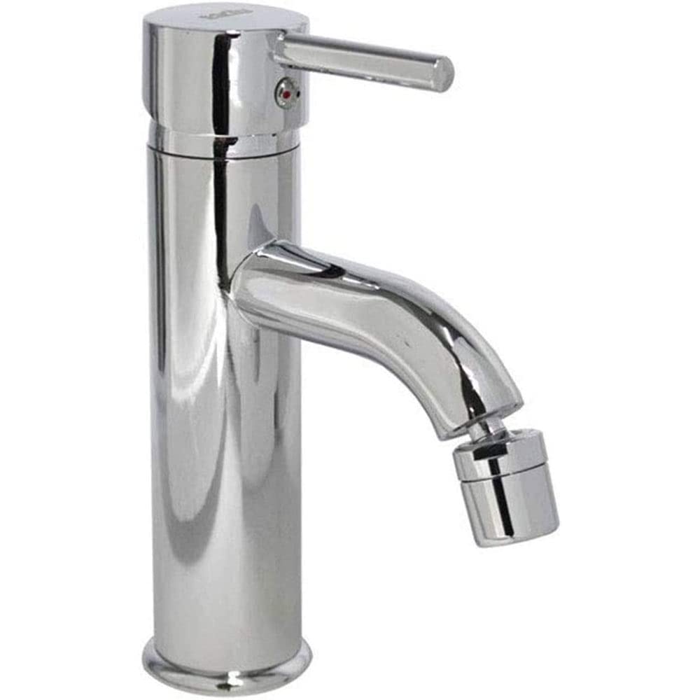 Vetrineinrete® Rubinetto bidet moderno con beccuccio orientabile miscelatore monocomando ottone cromato 69014 D1