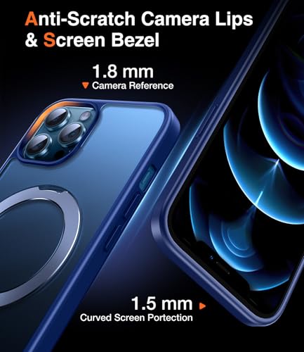 Chicfun 3-in-1 [Magnetic+Kickstand+Ring Holder] for iPhone 12 Pro Max Case Stand Ring Holder Compatible with MagSafe, Military Shockproof Protective Matte iPhone 12 Pro Max Phone Case Kickstand Cover - image 6