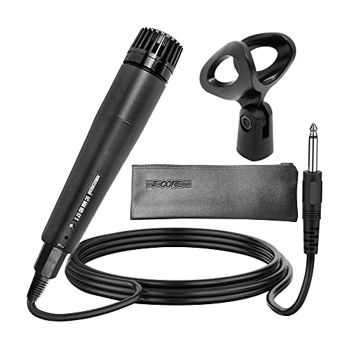 5 CORE Dynamic Instrument Mic - Premium Quality and Versatile Mic for Live Performances, On Stage and Studio Recording - Durable Metal Mic- Cable, Mic Holder and Bag Included- ND-57X