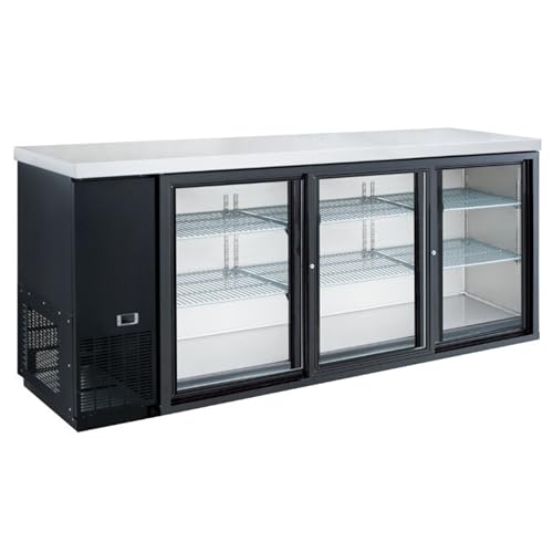 FSE 373-DBB72-S3 Refrigerated Back Bar Cooler, 3-Door Reach-In, 70-3/8
