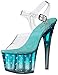 Produktbild Pleaser Damen STDUS708T/C/TL-C Plateau-Sandalen, Transparent/Blaugrün, 36 EU