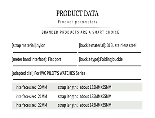 Bracelet en cuir et nylon pour IWC Big Pilot 21mm élégance sur mesure noir - 3