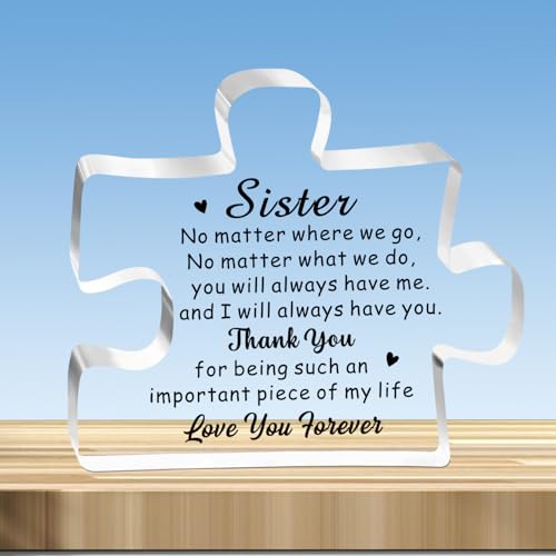 Image of JMIMO Sister Gifts Puzzle Sister Christmas Birthday Gifts - Thank You For Being Such An Important Piece Of My Life