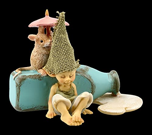 Pixie Goblin Figure - Too Much Milk Stolen | Gnome Dwarf Decoration