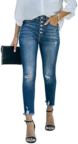 Redefine Style: KUNMI Women’s Ripped Skinny Slim Jeans Review