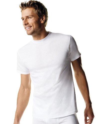 Hanes Men's Big Crew Undershirt Tall 3-Pack 114hnt White Large❗️Ships Directly from