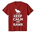 Unisex Keep Calm and Rawr T-Rex Dinosaur T-Shirt