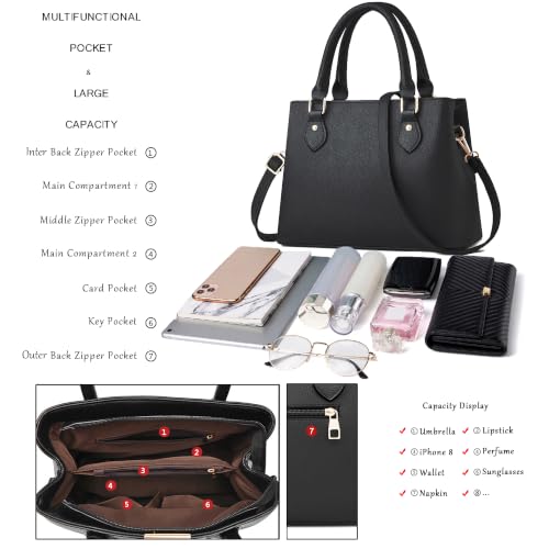 Image of CHICAROUSAL Purses and Handbags for Women Leather Crossbody Bags Women's Tote Shoulder Bag