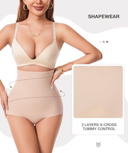 Image of Dulchany Tummy Control Shapewear Panties for Women Body Shaper Underwear Girdle Panty
