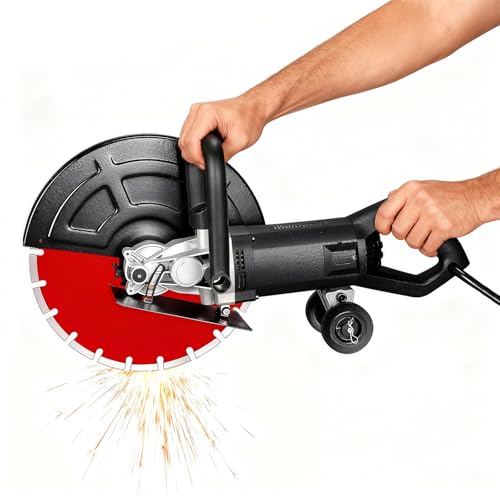 BetonsäGe Elektrische SteinsäGe,3600 W Motorisierte BetonsäGe, Gipsschneider Mit 420 Mm KreissäGeblatt, Steinschnitttiefe 165 Mm, Zum Trennen Von Stein, Granit Und Beton