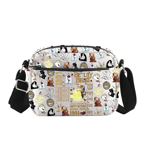 ENSIANTH Beauty Movie Inspired Gift Belle Lover Crossbody Bag A Tail as Old as Time Merch Belle Princess Beast Fans Gift (Beauty 91 H CB)